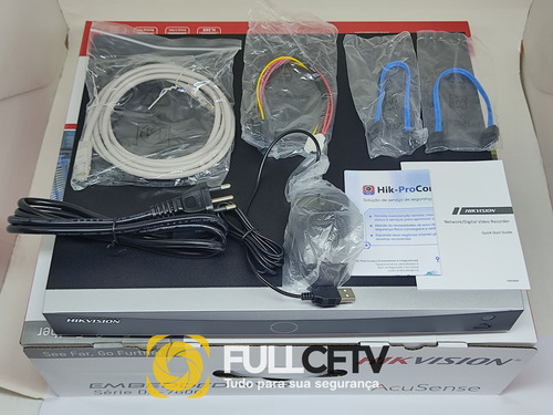 Kit Nvr 16 Ch Hikvision Poe + 12 Cameras Ip C/ Áudio + Hd 2t