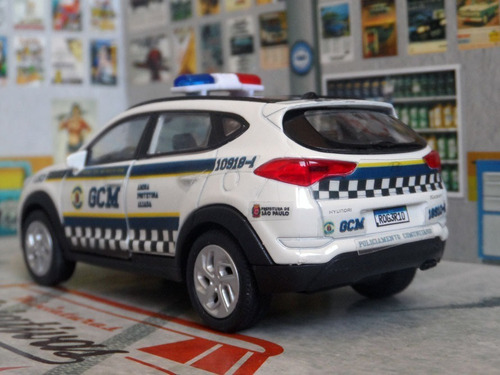 Imagem 3 de 7 de Miniatura Viatura Gcm Sp Atual - Em Metal