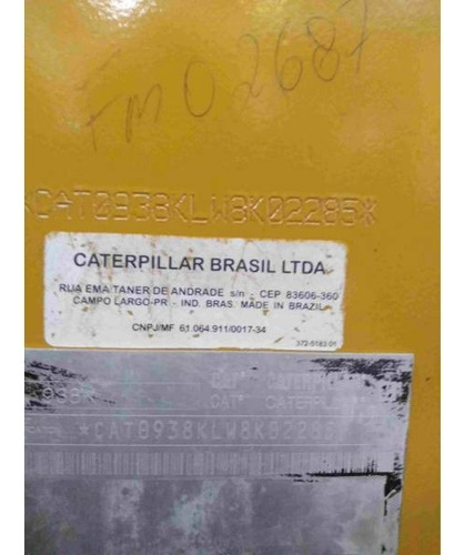 Carregadeira De Rodas 938k (sugarcane) Cat Usada