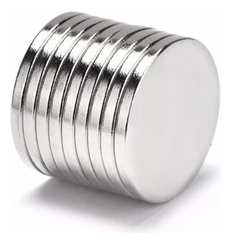 Imanes De Neodimio 20x2 Mm Super Potentes Niquelados X 5