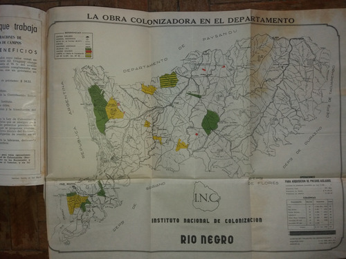 Coleccion 12 Revista Colonizacion 1953 Mapa Rio Negro Sorian (Usado)