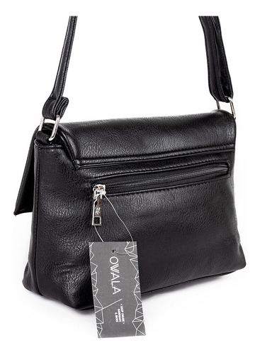 Imagen 6 de 6 de Carteras Bandoleras Amayra Mujer Cuero Sintetico Negras