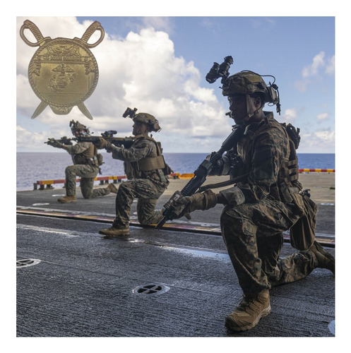 Emblema Pin Marine Corps Estados Unidos Negro