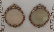 Comprar Antiguos Marcos Camafeos Con Vidrio X 2 Bronce Bellos