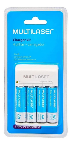Imagem 3 de 7 de Carregador De Pilhas Aa/aaa + 4 Pilha Recarregável 2500mah