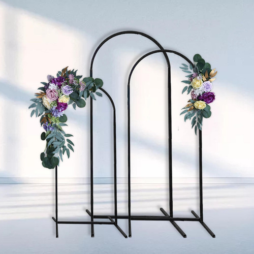Silk Artificial Flower Arch Decor Pueple Rose Flower