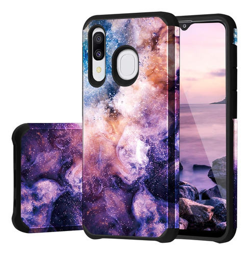 Funda Galaxy A20/ A30 Fingic Black/nebula