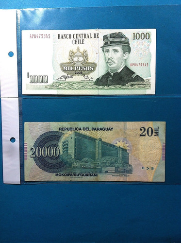 Billetes Del Mundo Paraguay & Chile Unc.