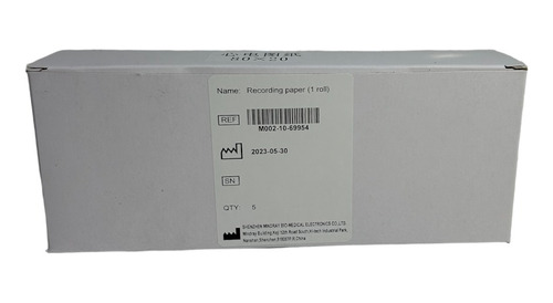 Papel Para Ecg/ekg Orginal Mindray 80mm X 20 Mts (5 Piezas)