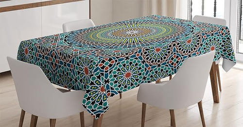 Mantel Geometrico Diseño Tradicional Cultura Marroqui Orient