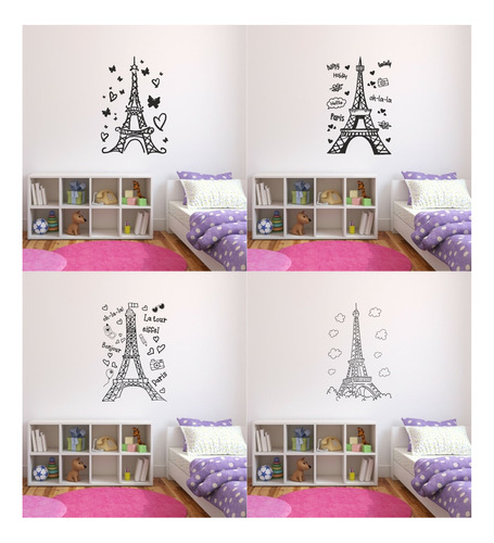 Vinilo Decorativo Infantil Torre Eiffel Varios Modelos