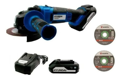 Imagen 1 de 4 de Amoladora A Batería Hyundai 115mm 20v C/bateria Y Cargador K