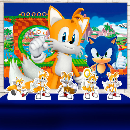 Kit Decoração De Festa Infantil Tails Sonic P