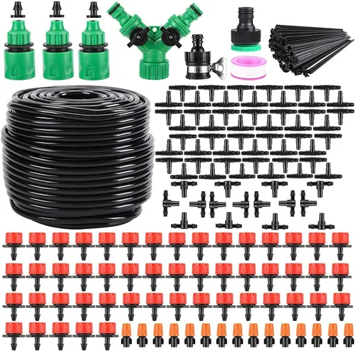 comprar Kit De Riego Goteo Manguera 50m Y 200piezas \u002F Jardin Plantas