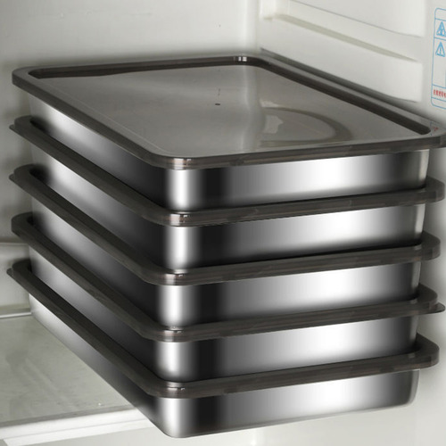 Recipiente Para Refrigerador De Acero Inoxidable Hermético P