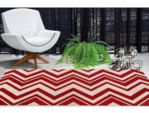 Tapete J Serrano Classic Chevron 067 2,00 X 2,50 - Vermelho