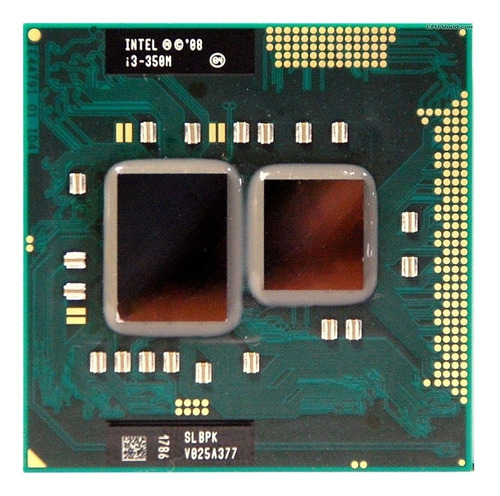 Procesador Intel Core i3-350M CP80617004161AC  de 2 núcleos y  2.2GHz de frecuencia con gráfica integrada