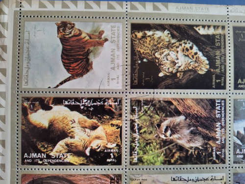 Estampilla Antiguas De Emiratos Árabes Unidos Animales X 16 (Usado)