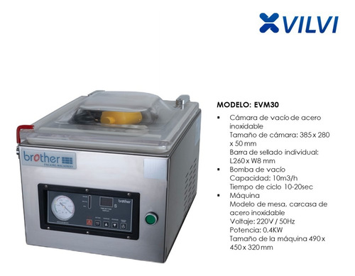 Imagen 2 de 6 de Envasadora Vacío Industrial - Brother Bro-evm30