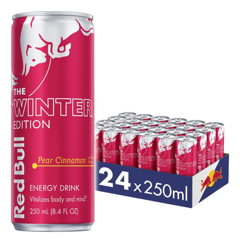 Red Bull Pêra & Canela 24x250ml (novidade)