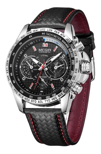 Nuevos Relojes Megir Malla De Cuero Legitimo