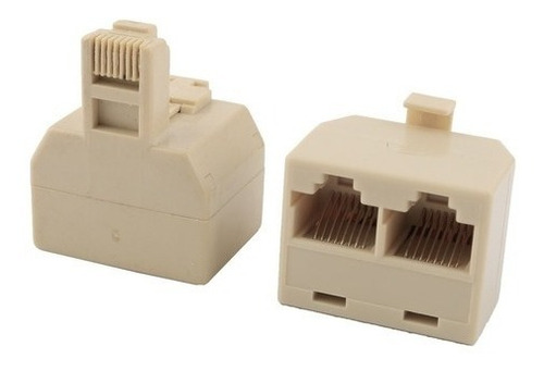 Ficha Derivación 2 Salidas Rj 45 Pack X 2