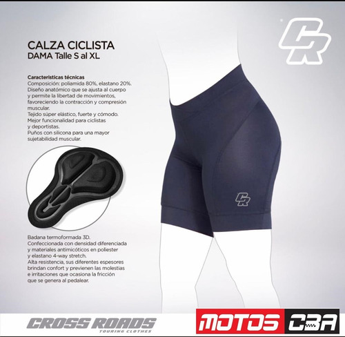 Imagen 4 de 7 de Calza De Ciclismo Bike Larga Con Vadana Cr Motoscba
