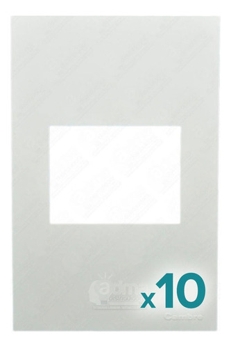 Pack X10 Tapa Lujo Para Modulo Toma Cambre 4135 Color Blanco