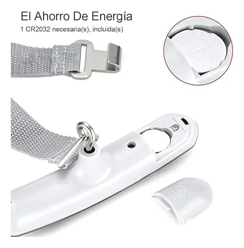 Báscula Digital Portátil Runhigh Para Maletas 50kg, Básculas De Equipaje Con 4 Unidades (oz/lb/kg/g) Con Pilas, Peso Equipaje De Viaje - Blanco