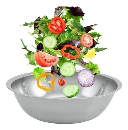 Tigela De Inox Bowl Multifuncional Resistente 750 Ml Cor Cinza