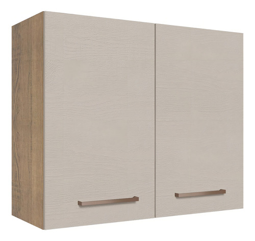 Alacena Gabinete Superior Cocina Madesa Agata 80cm 2 Puertas Color Marrón/Crema
