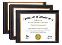 Comprar Dekwinn Marcos Para Diplomas De 8,5 X 11, Juego De 3 Marcos