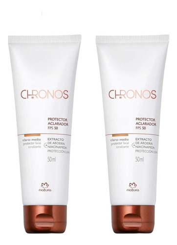 Protector Facial Tonalizant Aclarador X2fps50 Chronos Natura