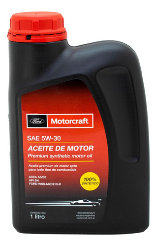 Aceite Ford Motorcraft 5w30 Sintético X 1 Lt