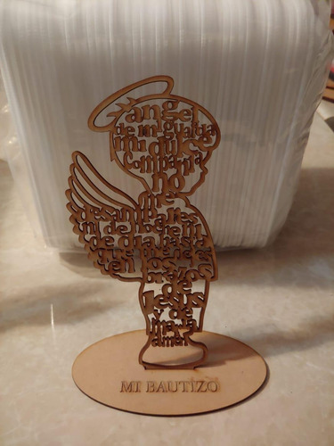 Imagen 5 de 6 de 50 Cruz De 15 Cm Mdf De 3mm Con Base Personalizada