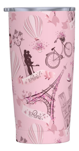 Vaso De 20 Onzas Con La Torre Eiffel De París, Romántico Día
