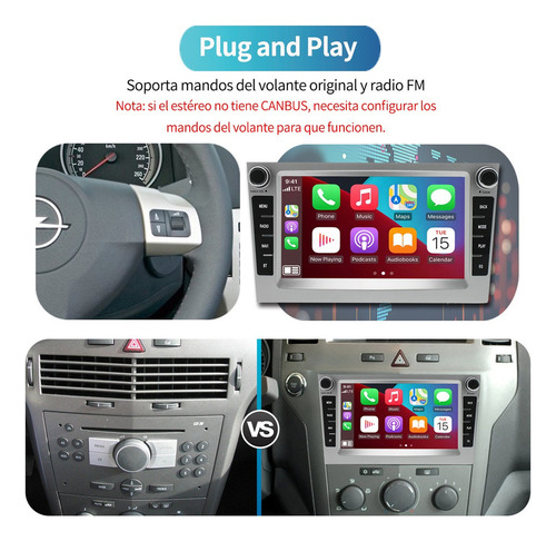 Radio Android Para Opel Astra J 2 Gb+32 Gb Carplay