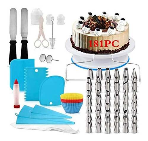Imagen 1 de 7 de Kit De Decoración Para Tartas 181 Unidades