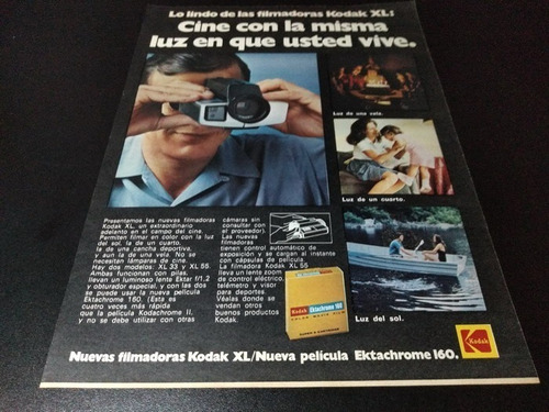 (pb218) Publicidad Clipping Filmadoras Kodak Xl * 1974