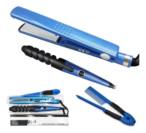 Plancha Alisadora Plancha De Cabello + Rizadora Titanium