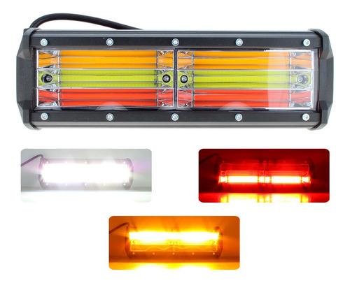 Barra Faro Led Cob Codigo Estrobo Multicolor 2 Modulos 4x4