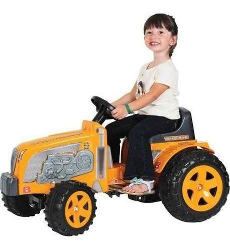 Mini Trator Pedal Fazendeiro Amarelo Com Caçamba Biemme