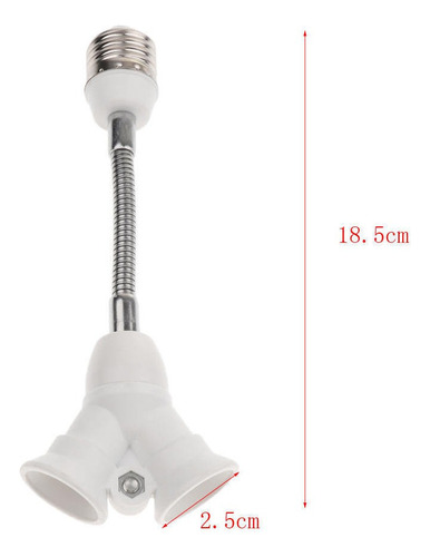E27 2 En 1 Bombilla Led Base Convertidor Adaptador Divisor