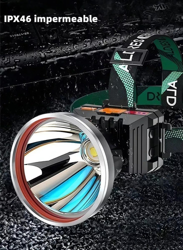 1 Lámpara Led Recargable Y Potente Para Cazadores De Mineros