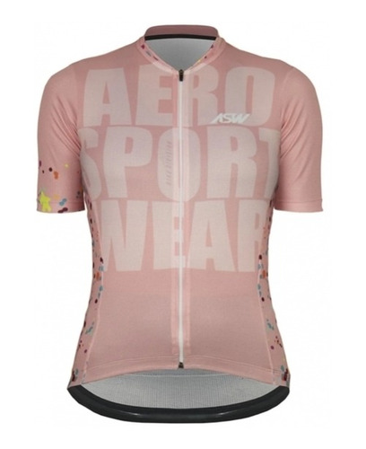 Camisa Ciclismo Feminina Asw Versa Splash Rosa