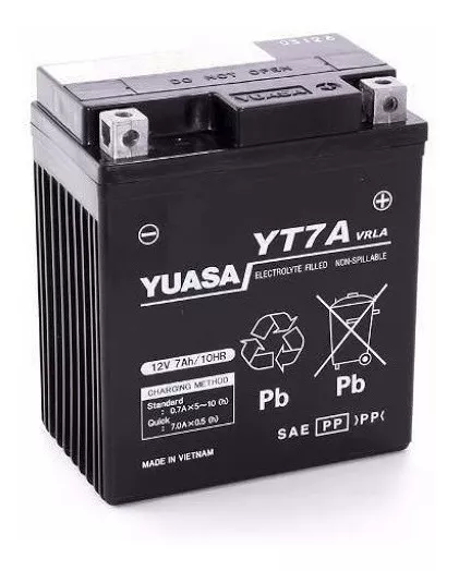 Bateria Moto Gel Agm Yuasa Yt7a = Ytx7l Bs Falcon Vzh
