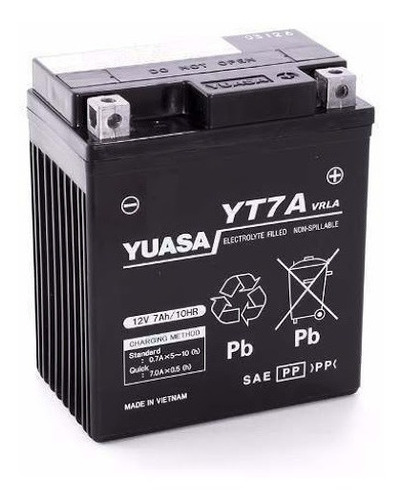 Imagen 1 de 1 de Bateria Ytx7l-bs = Yt7a Yuasa Gel 12v 7ah