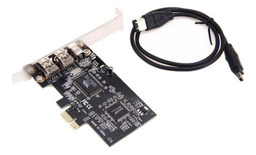 Placa Controladora Pcie Pci-e Firewire Ieee 1394 2 + 1 3port