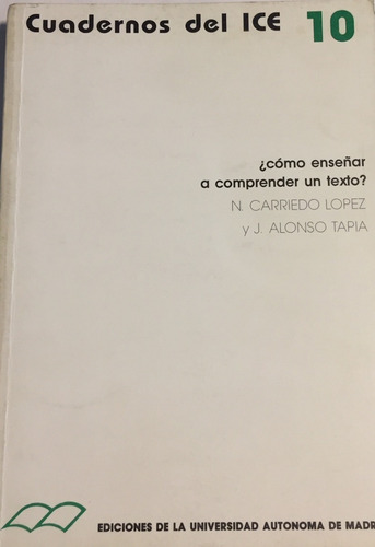 Libro ¿ Cómo Enseñar A Comprender Un Texto ? U. A. M.