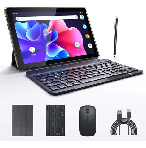 Tablet Android Con Teclado Mouse Funda Edna Tab Studio 10 